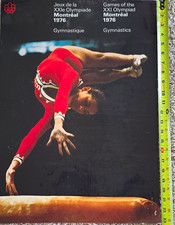Vintage 1976 Montreal Olympics Gymnastics Poster Original Official COJO picture