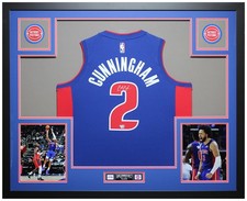 Cade Cunningham Autographed & Framed Blue Detroit Jersey Fanatics Certified picture