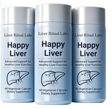 3X Happy Liver 60 Vegetarian Caps Dietary Supplement picture