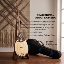 NOMAD Traditional Kazakh Dombra (97cm) – Full Adult Size with Case picture