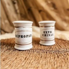 Antique Hand Painted Apothecary Bottles picture