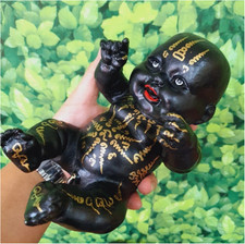 Real Thai Amulet Kuman Thong Prai Putthavej Talisman Voodoo Doll Yantra picture