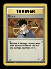 Brock 98/132 Rare Gym Heroes Pokemon Unlimited LP picture