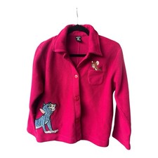 Vintage Tom and Jerry Button Up Fleece Sweater SzM picture