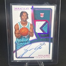 25/26 Panini Origins Immaculate Sion James GU Patch Pink RC SP Auto #d 23/25 picture