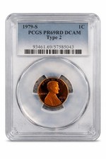 1979 S Lincoln Cent Type 2 PCGS PR69RD DCAM Deep Cameo Proof Penny picture