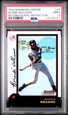 1998 Bowman Chrome Int'l REFRACTOR Bernie Williams #24 PSA 9 POP 6 - 2 PSA 10's picture