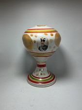 Antique Persian Qajar Pottery Ceramic Oil Lamp Base / Vase - Nasser al-Din Shah picture
