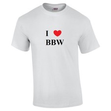  I Heart love BBW T-Shirt Funny Adult Funny Hilarious Cotton Shirt S - 5XL picture