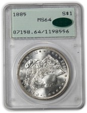 1885 P PCGS MS64 CAC - OGH Rattler Silver Morgan Dollar $1 US Coin #63336A picture