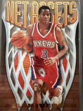 1996-97 SkyBox E-X2000 Net Assets Allen Iverson #7 RC Rookie HOF 76ers Insert picture