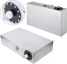 17 Gallon Racing/Drifting Aluminum Fuel Tank with Sensor Plastic Cap Silver NEW picture