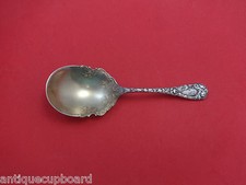 Chrysanthemum by Durgin Sterling Silver Berry Spoon GW Made by Shreve 8 3/8