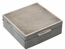 Antique Sterling Silver Trinket Jewellery Cigarette Box Hallmarked 155g England picture