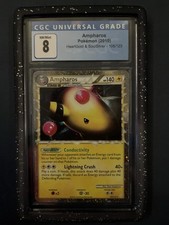 CGC 8 Ampharos Holo 105/123 Prime HeartGold & SoulSilver 2010 Pokemon TCG picture