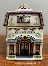 🎃 New LENOX HALLOWEEN VILLAGE SPICE JARS Sesame Seed Haunted House Set Piece 🦇 picture