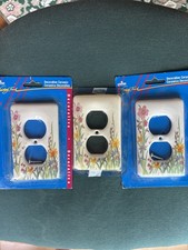 Leviton 89503-WFL Ceramic Floral 1-Gang Duplex 3 wall outlet covers for $21.00 picture