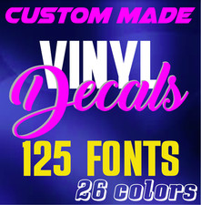 Custom Text Vinyl Decal Sticker Personalized Lettering ANY TEXT - ANY NAME {c17 picture