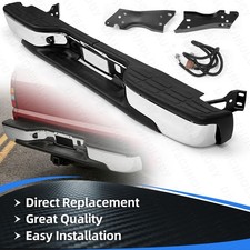 Rear Step Bumper For 99-07 Chevy Silverado GMC Sierra 1500 2500 Chrome Complete picture