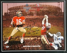 SAN FRANCISCO 49ERS JOE MONTANA DWIGH 8X10 PRINTED SIGNATURE / AUTOGRAPH REPRINT picture