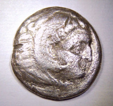 Alexander the great silver AR coin Hercules Zeus picture