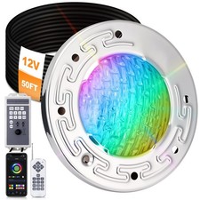 6 Inch 15W RGB LED Pool Light for Inground Pool w/Controller for Inground Pool picture