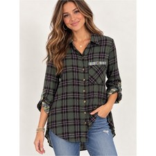 John Mark Olive Plaid Button-Down Shirt picture