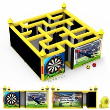 3 in 1 Inflatable Maze 16.5x16.5FT & 950W Blower for Multiple Challenging Games picture