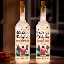 Personalized Mom And Daughter Bottle Lamp Mother's Day Gift For Mom Grandma Gift picture