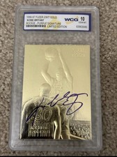 1996-97 Fleer 23KT Gold KOBE BRYANT Rookie Card WCG 10 Gem Mint Purple Auto RC picture