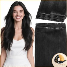 Lacer Butterfly Weft Hair Extensions Human Hair 18 Inch 100G Jet Black NO picture