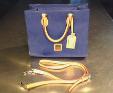 Dooney & Bourke Blue Janine Satchel Tote Handbag Pebble Leather picture