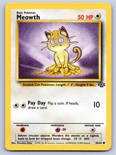 1999 POKEMON JUNGLE MEOWTH 56/64 UNLIMITED C NM A97229 FREE S&H picture