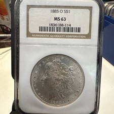 1885 o morgan silver dollar ms63 picture
