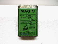 ANTIQUE MAGIC PET BIRD FOOD TIN picture