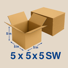 100 Pack 5x5x5 32ECT Corrugated Shipping Boxes| Cardboard Mailing Packing Carton picture