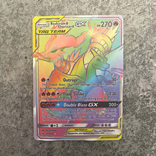 Pokemon TCG Reshiram & Charizard GX 217/214 Secret Rare Full Art Holo 270 picture
