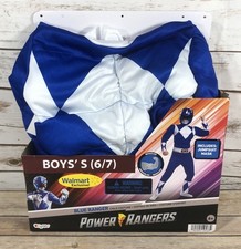 NEW Disguise Power Ranger Blue Ranger Costume Halloween Boys Size 6/7 Jumpsuit picture