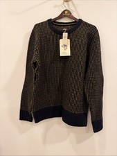 L.L. Bean Signature 1980 Matinicus Rock Wool Knit Birds Eye Sweater Mens Large picture