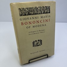 Giovanni Maria Bononcini of Modena Baroque Instrumental Music William Klenz 1962 picture