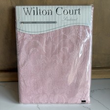 VTG Wilton Court Damask Tablecloth Mauve Pink Banquet Size Rectangle 60x104 picture