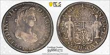 1817-Zs AG ZACATECAS WAR OF INDEPENDENCE FERDINAND VII KM-111.5 PCGS VF DETAILS picture