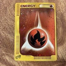 Fire Energy Holo SWIRL Mcdonald's E Minimum Pack Japanese Pokemon 2002 picture