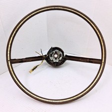 1964 FORD THUNDERBIRD WOODGRAIN STEERING WHEEL TRIM 64 OEM ORIGINAL picture