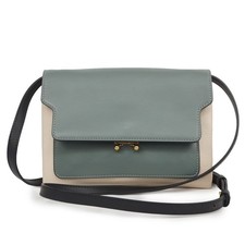 MARNI Trunk Crossbody Shoulder Bag Leather Olive Multicolor B26H362 picture