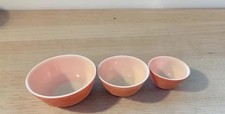 3 Vintage PYREX Flamingo Pink  #403 — 2.5 Quart , 402, & 401 Mixing Bowls Read picture