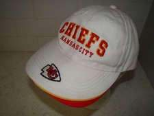 VTG Kansas City Chiefs Arrowhead All White SnapBack Adjustable Hat 90s picture