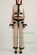2026 Pre-Fall Wool Blended Cardigan Coat +Pants Slim 2-Piece set Orseund iris picture