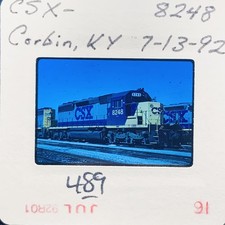Vintage 35mm Slide 1992 CSX Locomotive 8248 Train Corbin KY Railroad Railfan picture
