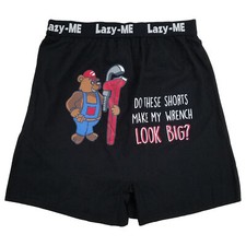 Lazy Me Mens Black Wrench Look Big Funny Novelty Underwear Boxer Shorts picture